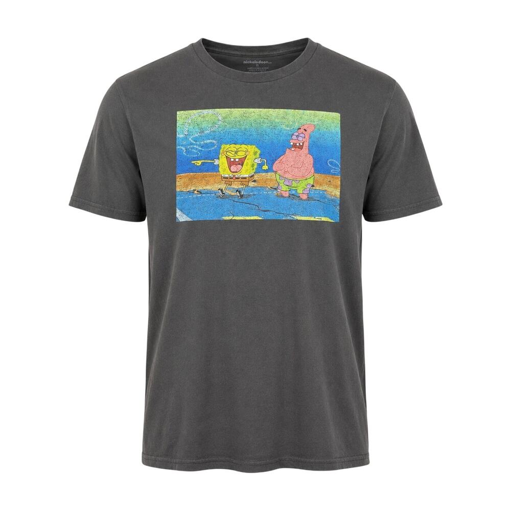 SpongeBob Patrick Nickelodeon Black Graphic T-Shirt Size Medium